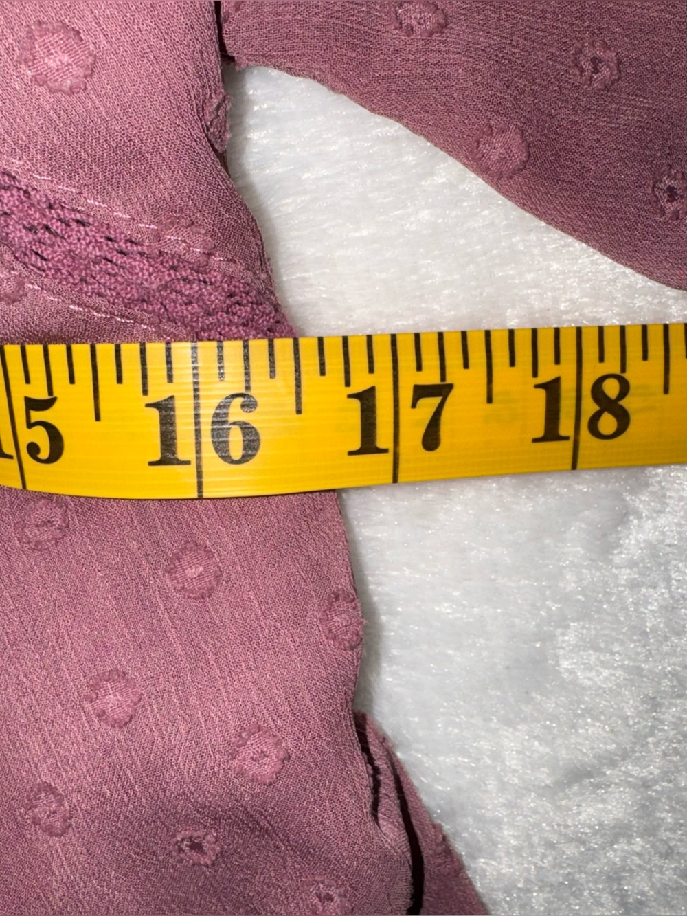 Umgee Mauve-Pink Swiss Dot Lace Yoke Dress - Picture 8 of 9